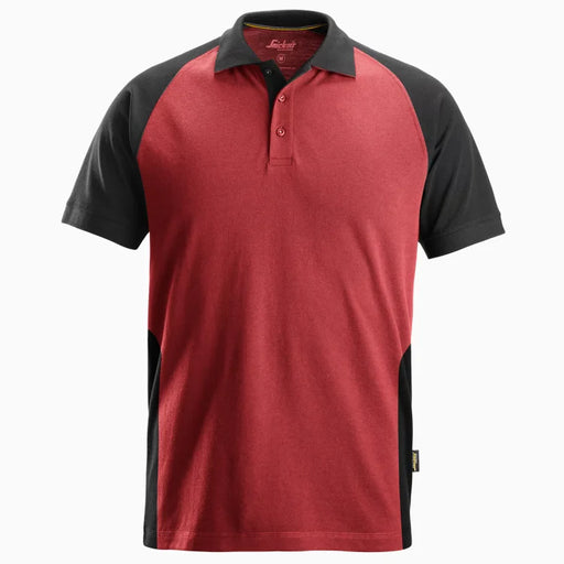 Snickers Snickers 2750 Two-Coloured Polo Shirt, Red/Black