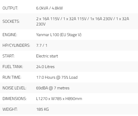 Stephill Stephill SG6000D 6.0kva Super Silent Diesel Generator SG6000D