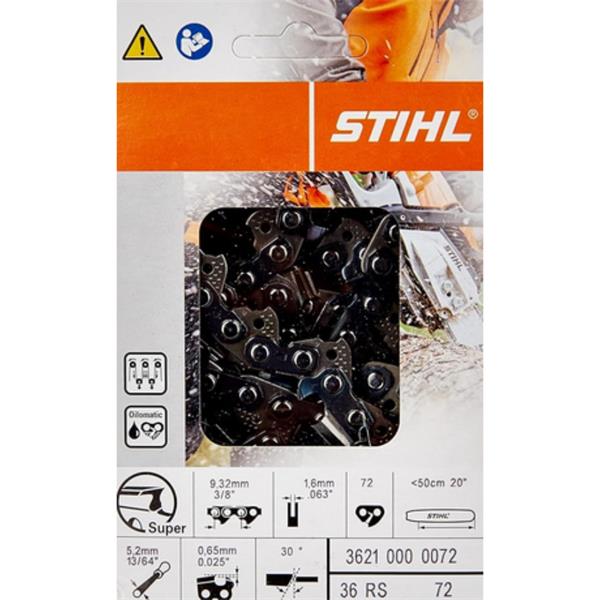 Stihl Stihl 20 Inch Cut Chain 3/8 .063 (72 Links) 36210000072 36210000072
