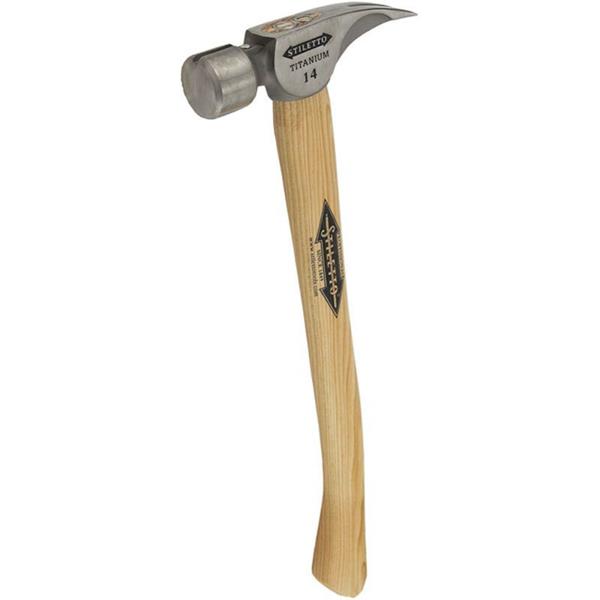Stiletto Stiletto Ti14SC-H18 Curved Titanium Hickory Hammer - Straight Face - 397g 4932352584