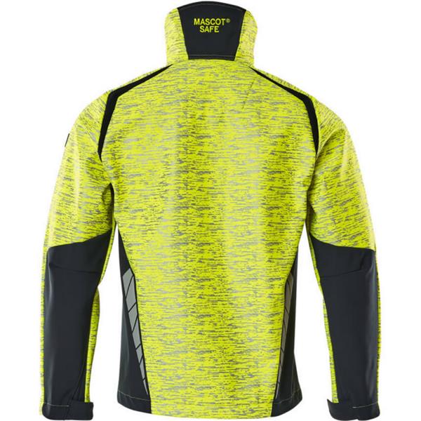 Toolfix Mascot Softshell Jacket with Reflectors Yellow/Dark Navy – 19202-291-17010