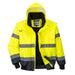 Toolfix Portwest Hi-Vis Contrast Bomber Jacket 3-in-1 Yellow/Navy – C465