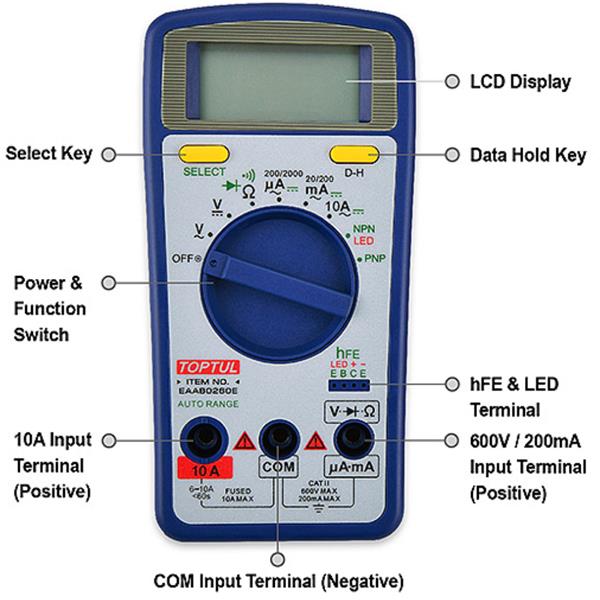 Toptul Toptul Digital Multi Meter EAAB0260