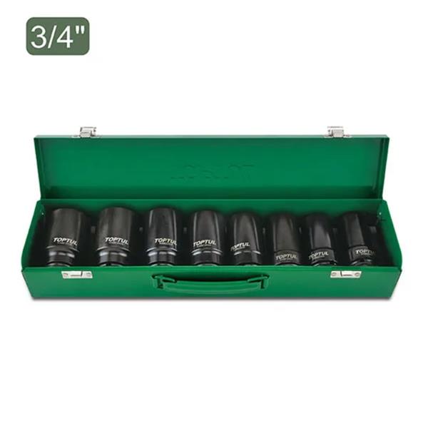 Toptul Toptul 3/4"Dr Deep Impact Socket Set 8pce 22-38mm GDAD0807