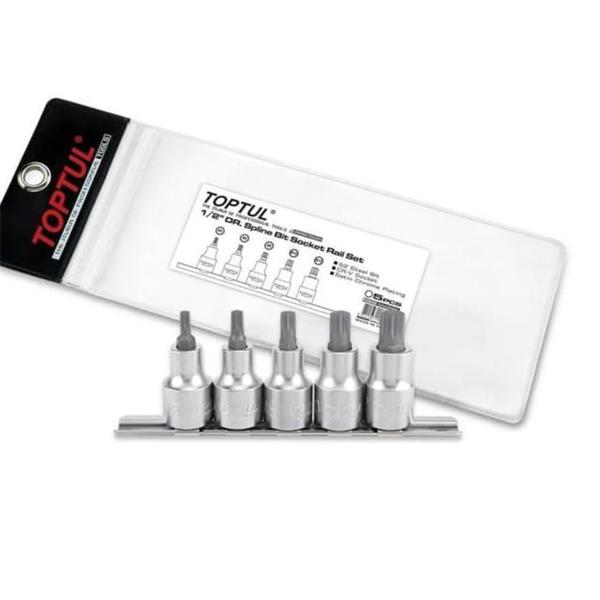 Toptul Toptul 7PCS 1/2"Dr Spline Bit Socket Rail Set GAAG0703