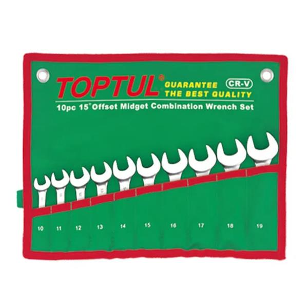 Toptul Toptul 10 Piece Midget Combination spanner Set GAAA1002