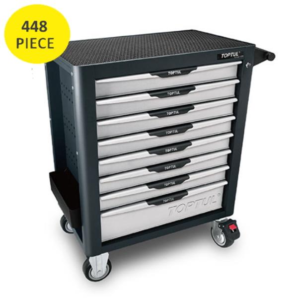 Toptul Toptul 448Pc W/8-Drawer Tool Trolley QGE4480