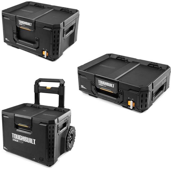 Toughbuilt Toughbuilt StackTech 3PC Rolling Tool Box Set TB-B1S3-B-70R TB-B1S3-B-70R