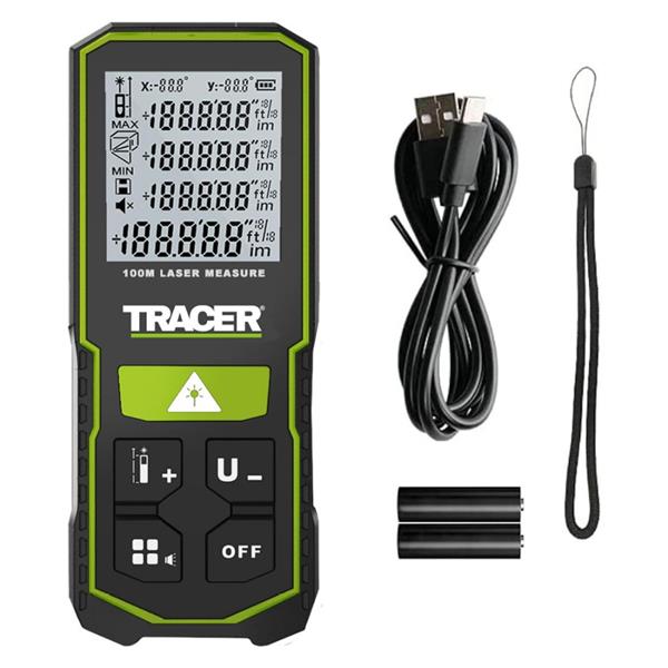 Tracer Trace Green Dot 100m Laser Measure ALM100