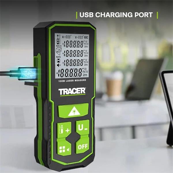 Tracer Trace Green Dot 100m Laser Measure ALM100