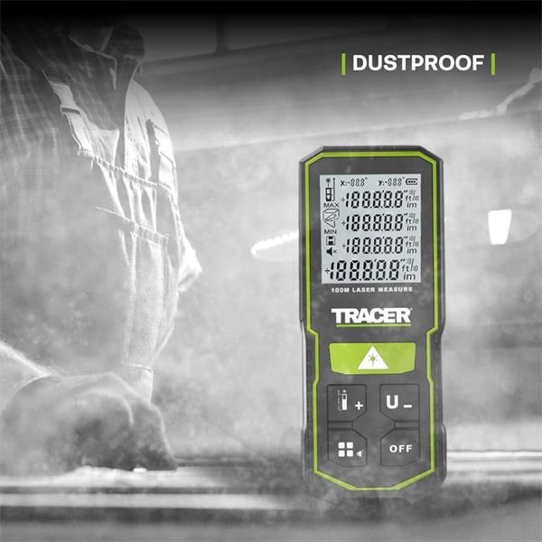 Tracer Trace Green Dot 100m Laser Measure ALM100