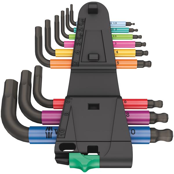 Wera Wera Hex-Plus Multi-color Stubby Allen Key Set (Metric) WER-05133164001
