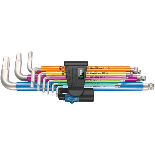 Wera Wera 3950/9 Hex-Plus Multicolour Stainless Steel L-Key Set 9 Piece – 05022699001 WER-05022699001