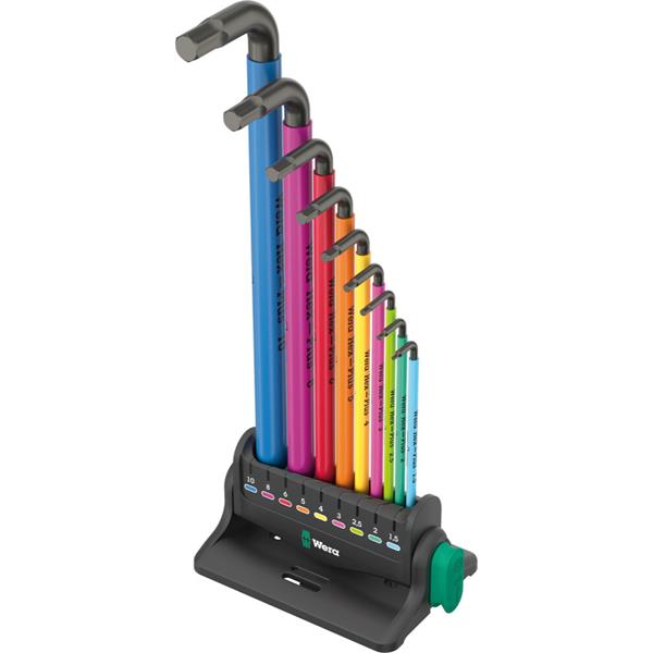 Wera Wera 950/9 Hex-Plus Multicolour 3 L-Key Set BlackLaser 9 Piece – 05133165001 WER-05133165001